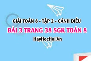 Bài 3 trang 38 Toán 8 Tập 2 Cánh Diều